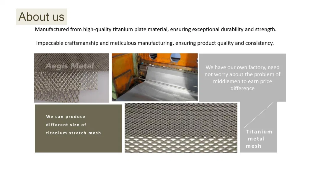 Hydrogen Chamber Diamond Titanium Mesh Anode Sheet Plat